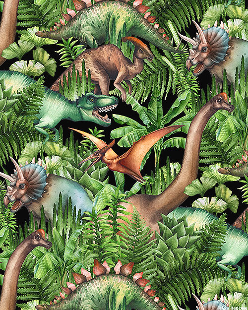 Paleo Tales - Jungle Dinos - Jet Black - DIGITAL