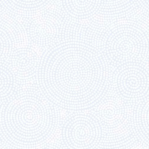 Freestyle - Mandala Dots - White on White
