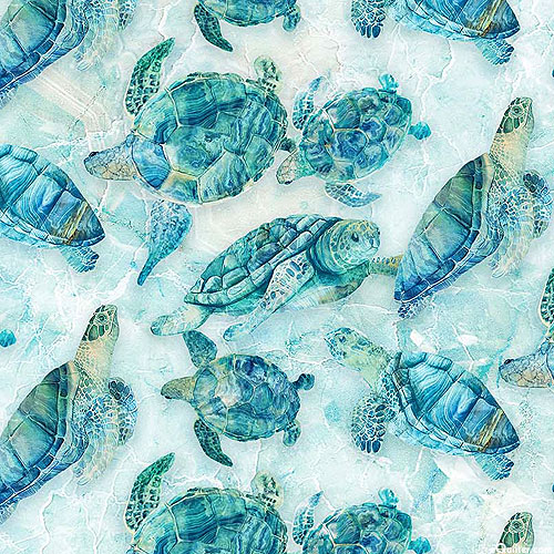 Turtle Bay - Turtles in Stone - Dawn Blue - DIGITAL