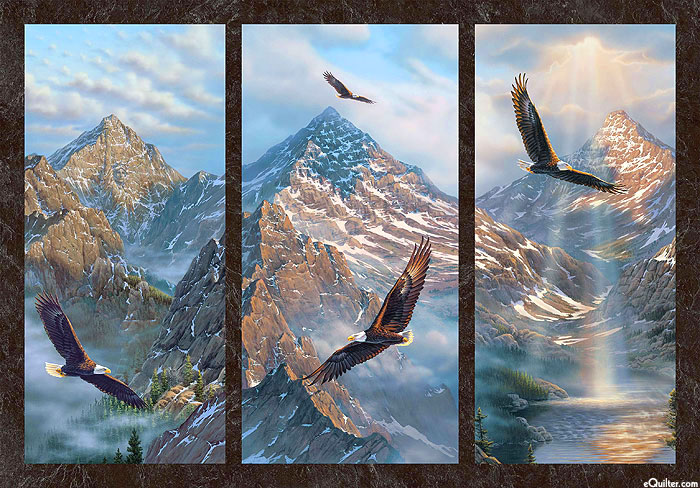 Winged Glory - Majestic Mountains - Espresso - 30" x 44" PANEL