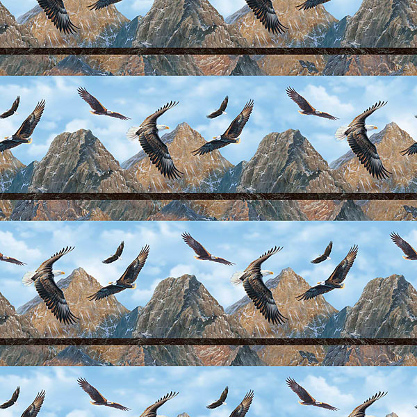 Winged Glory - Eagle Mountain Stripe - Sky Blue