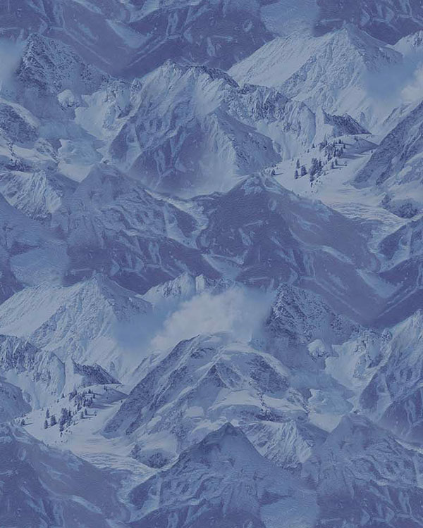 Winter Gathering - Mountain Naturescapes - Dusk Blue