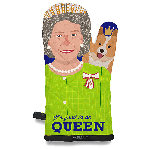 Queen Elizabeth and Corgi - Oven Mitt