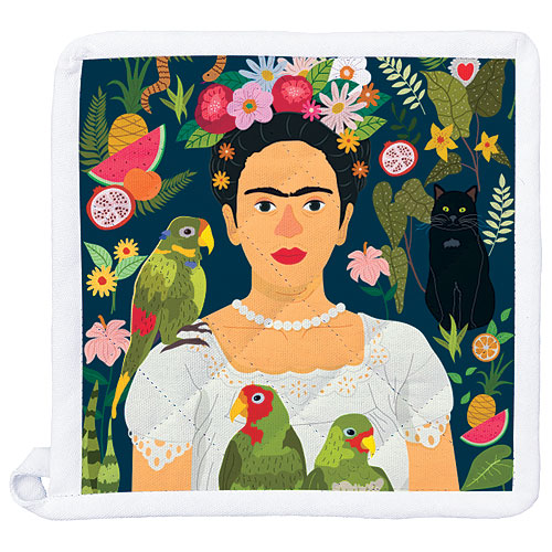Frida Kahlo And Her Parrots - Potholder