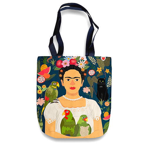 Frida Kahlo and Her Parrots - Tote Bag
