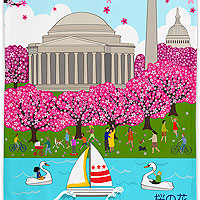 NEW Cherry Blossom Tea Towels