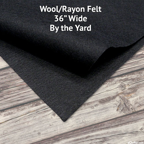 WoolFelt® - 36" Wide - By the Yard - Black