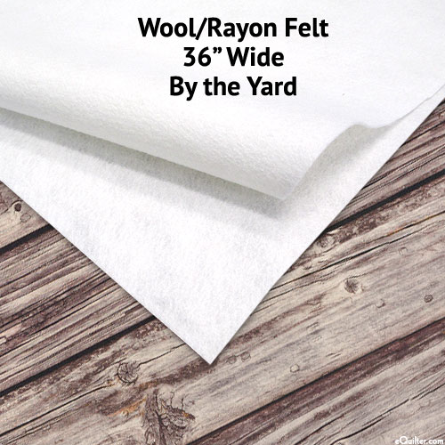 WoolFelt® - 36" Wide - By the Yard - White