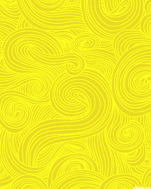 Just Color - Subtle Spirals - Lemon Yellow