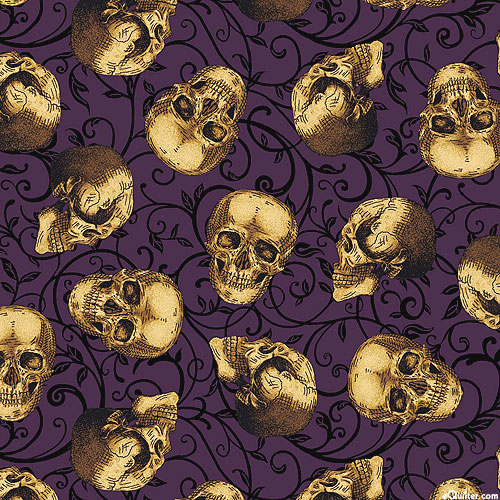 Bones Collection - Skull Vines - Aubergine