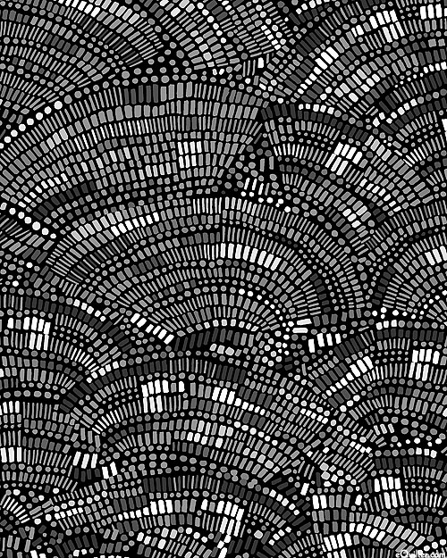 Mosaic - Waves - Graphite - 108" QUILT BACKING