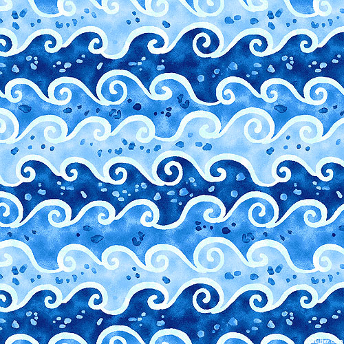 The Sea Is Calling - Ocean Waves Stripe - Powder Blue