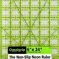Fluorescent Square Non-slip Quilting Ruler 6.5" X 24"