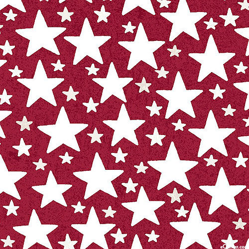 Patchwork Americana - Star Spangled - Burgundy