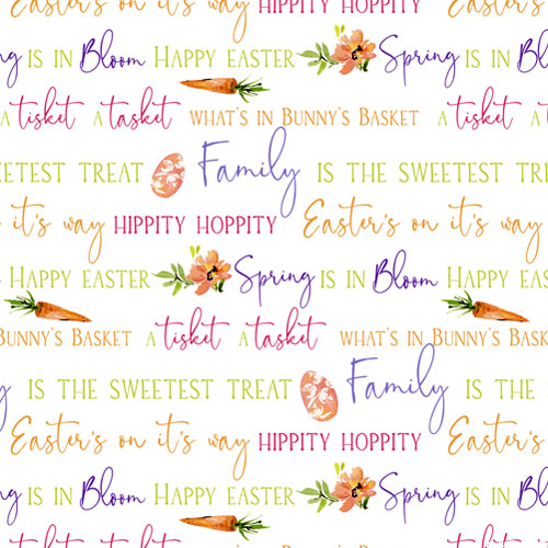 Hoppy Easter - Hippity Hoppity Phrases - Soft White