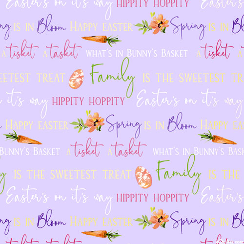 Hoppy Easter - Hippity Hoppity Phrases - Columbine Purple