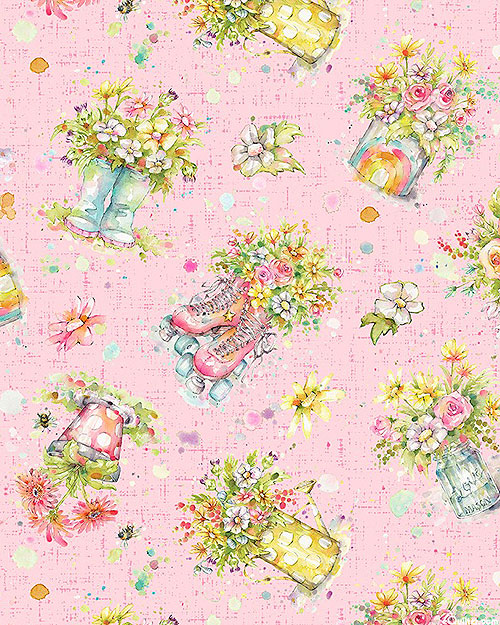 Boots & Blooms - Garden Bouquets - Pastel Pink