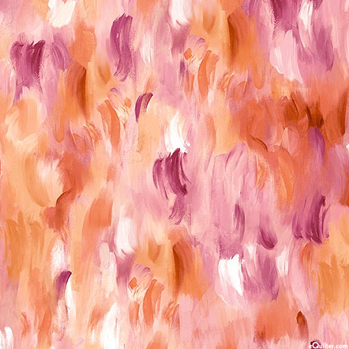 Painted Petals - Brushstrokes - Coral Pink