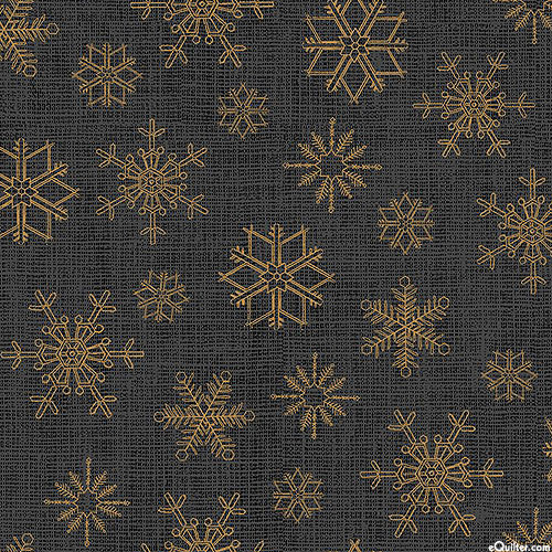 North Pole Express - Snowflake Stitches - Charcoal Gray