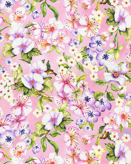 Camellia - Watercolor Blooms - Retro Pink