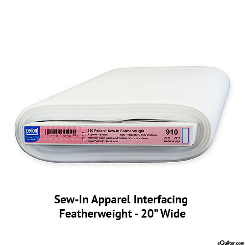 Pellon 910 - Featherweight (MIDWEIGHT) Sew In - 20" WIDE