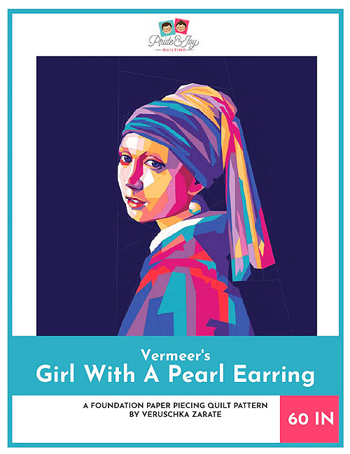 Girl With A Pearl Earring - Quilt PATTERN by Veruschka Zarate