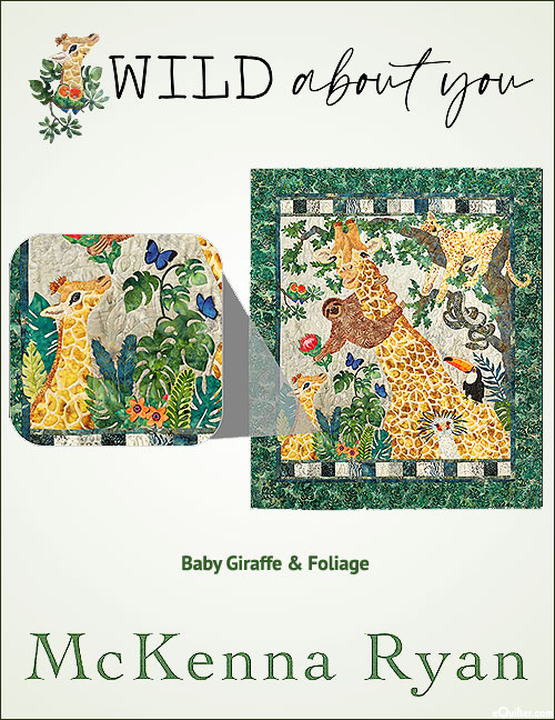Wild About You - Baby Giraffe & Foliage -PATTERN by McKenna Ryan