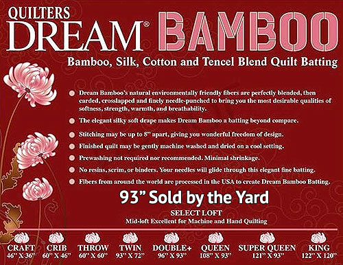 Quilters Dream Bamboo - Cotton & Bamboo Blend - 93" Wide