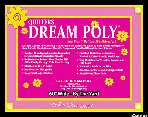 Quilters Dream Poly Select Batting - BLACK - 60" Wide