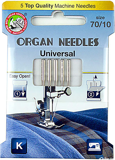 Organ Universal Needles - Size 70/10 - Eco Pack