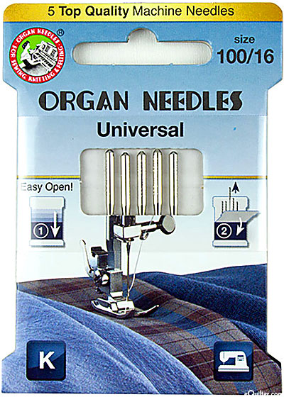 Organ Universal Needles - Size 100/16 - Eco Pack