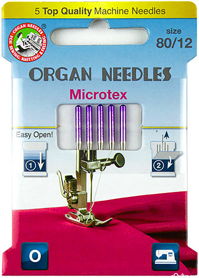 Organ Microtex Needles - Size 80/12 - Eco Pack