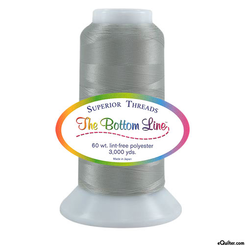 Superior Bottom Line Polyester Thread - 3000 yd - Silver