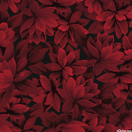Floral Fantasy - Layered Petals - Wine Red