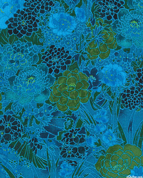 Miyako - Chrysanthemum Twilight - Azure Blue