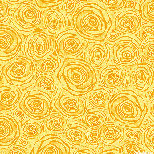 Moonlight Garden - Rosy Disposition - Banana Yellow