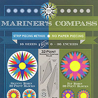 Revised and Updated for 2019! Mariners Compass Fat Robin Ruler and Instruction Manual for Quilt Patterns 