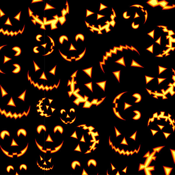 Halloween Smiles - Black - DIGITAL PRINT