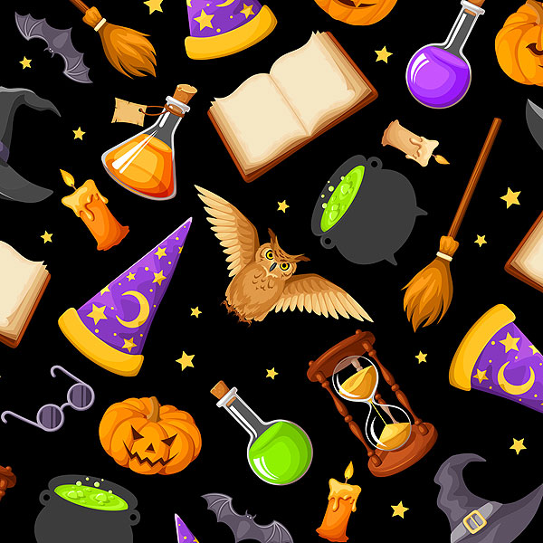 Halloween Magic - Black - DIGITAL PRINT