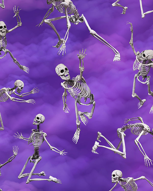 Skeletons in Action - Violet - DIGITAL PRINT