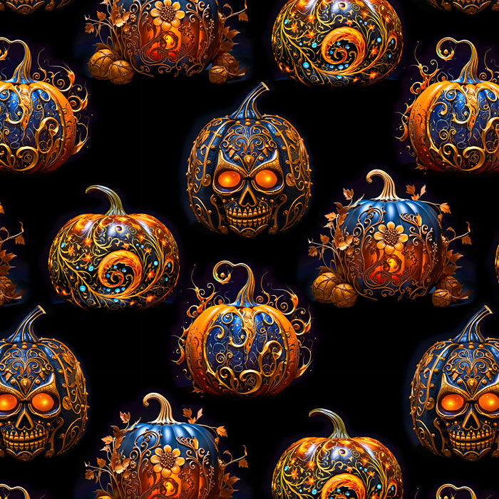 Decorative Illuminated Pumpkins - Black - DIGITAL
