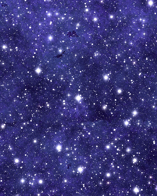 Space - Midnight Sky - Indigo Blue - DIGITAL PRINT