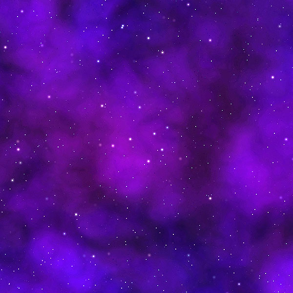 Nebula Starfield - Starry Night - Electric Purple