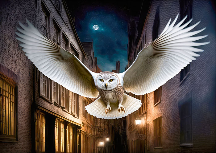 Night Owl - Multi - 30" x 44" PANEL