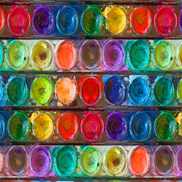 Watercolor Paint Boxes - Painter's Rainbow - Multi - DIGITAL