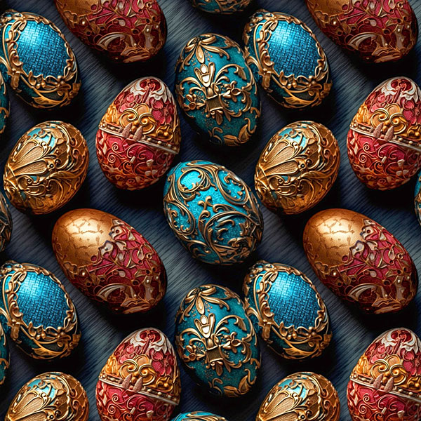Ornate Easter Eggs - Shadow Gray - DIGITAL
