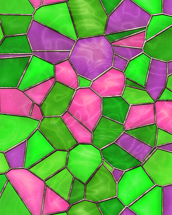 Stained Glass - Jewel Abstract - Emerald - DIGITAL PRINT