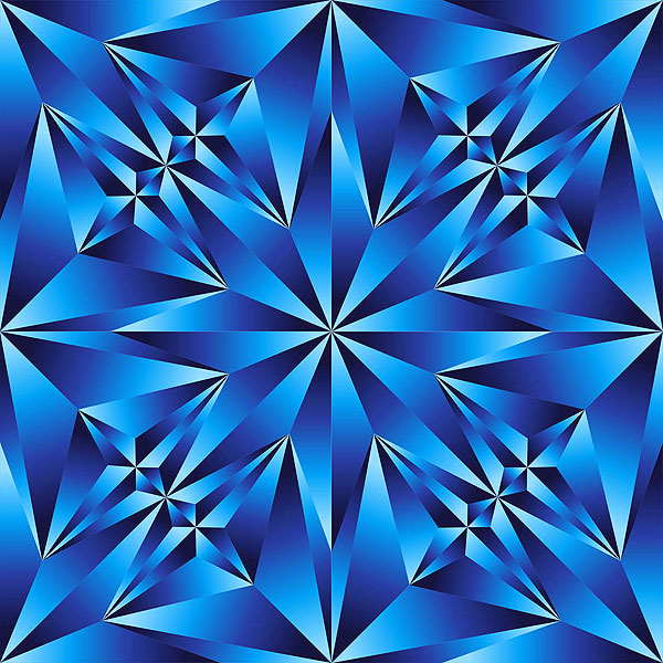 Crystal Cut Texture - Sapphire Blue - DIGITAL PRINT