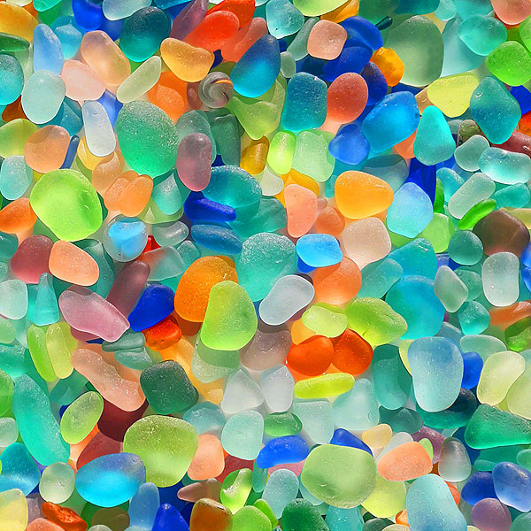 Rainbow Sea Glass - Bright - DIGITAL PRINT