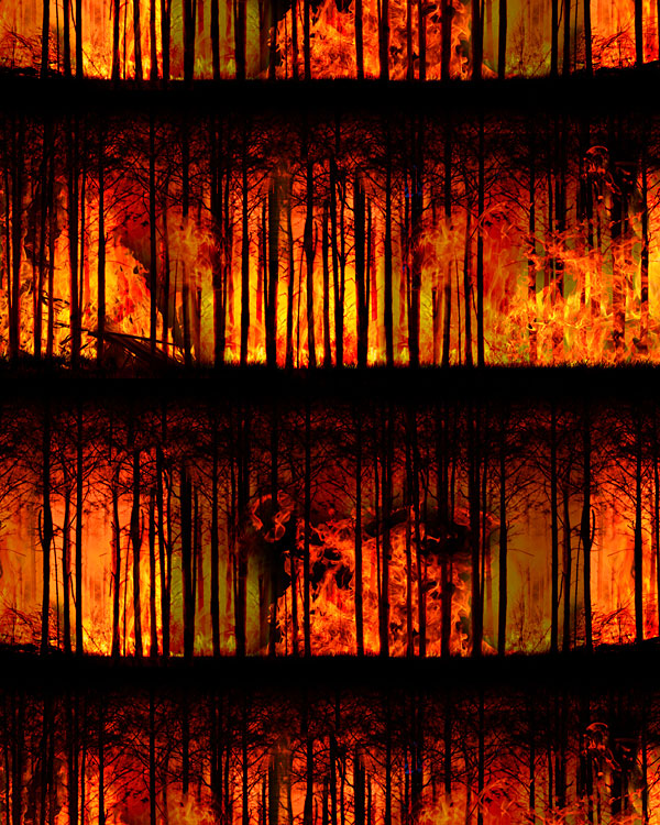 Forest Fire Stripe - Black - DIGITAL